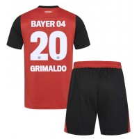 Fotballdrakt Barn Bayer Leverkusen Alejandro Grimaldo #20 Hjemmedraktsett 2024-25 Kortermet (+ Korte bukser)